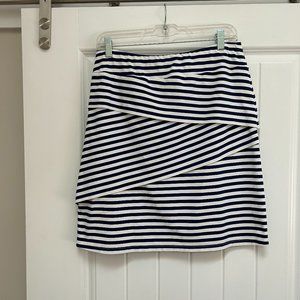 J. McLaughlin Nicola navy and white striped skirt